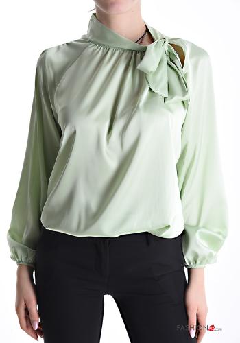 Blusa raso con fiocco - ph 1