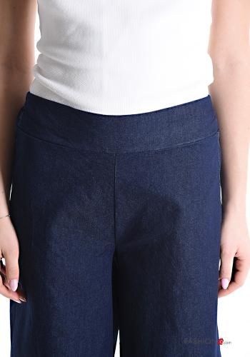 Denim wide leg Hose aus Baumwolle mit gummizug - ph 4