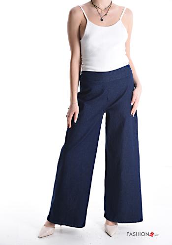 Denim wide leg Hose aus Baumwolle mit gummizug - ph 5