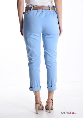 Pantalone Fantasia floreale con elastico con cintura con tasche - ph 2