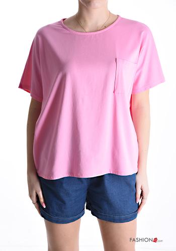 Cotton T-shirt with pockets