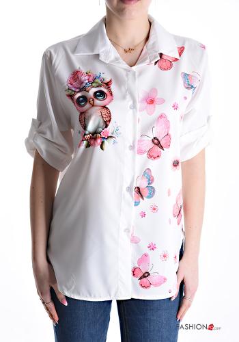 Animal motif Shirt with buttons