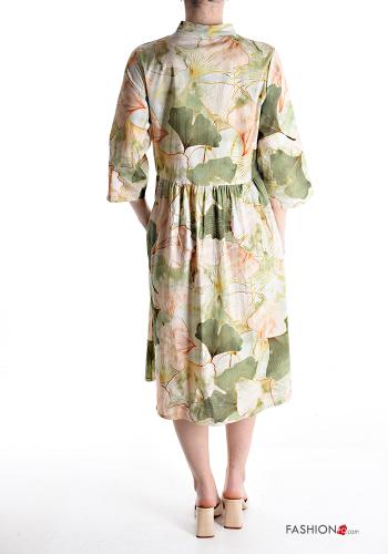 Robe chemise en Coton à Imprimé Floral avec poches - ph 2