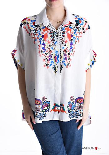 Floral short sleeve Shirt with buttons
