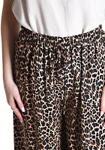 Pantalone wide leg Fantasia animalier con elastico - ph 4