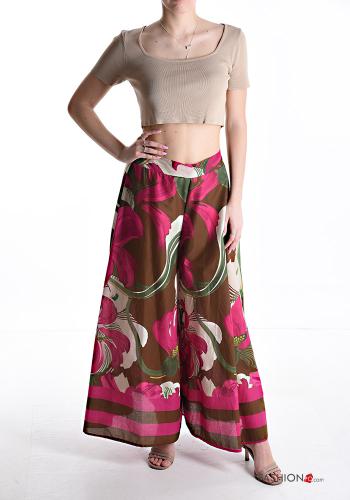 Pantalones de Algodón wide leg con elástico - ph 5