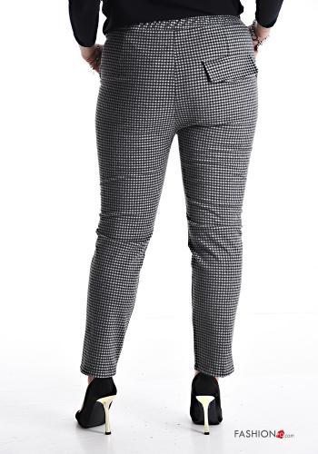 Pantalone Fantasia quadrettata vichy con tasche con elastico - ph 2