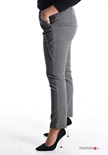 Pantalone Fantasia quadrettata vichy con tasche con elastico - ph 3