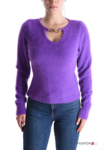 Jersey con cuello en v con cadena - ph 1