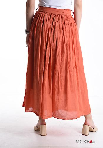 Gonna in Cotone con cintura in stoffa con fodera con elastico - ph 2