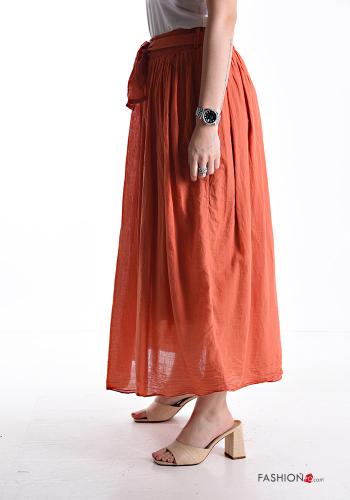 Gonna in Cotone con cintura in stoffa con fodera con elastico - ph 3