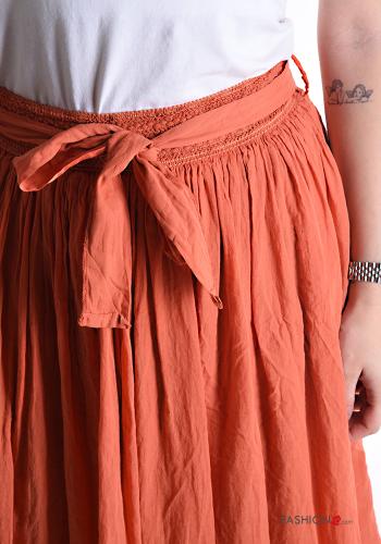 Gonna in Cotone con cintura in stoffa con fodera con elastico - ph 4