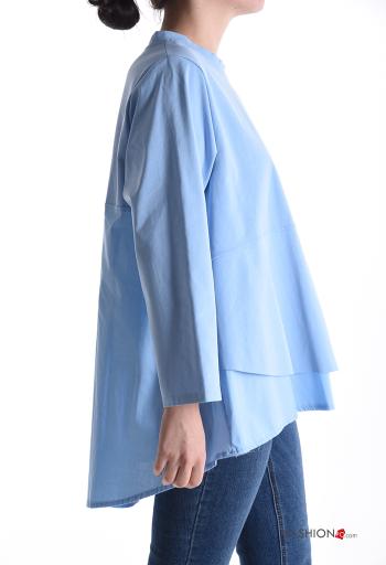 T-shirt à manches longues en Coton col rond à boutons - ph 3