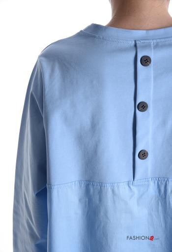 T-shirt à manches longues en Coton col rond à boutons - ph 4