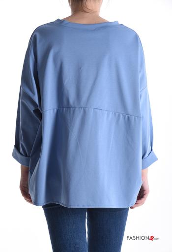 lange ärmel u-boot ausschnitt Langarmshirt aus Baumwolle - ph 2