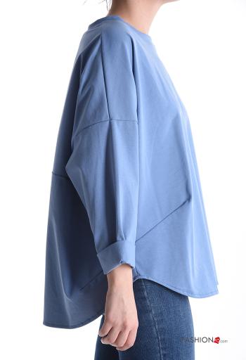 lange ärmel u-boot ausschnitt Langarmshirt aus Baumwolle - ph 3
