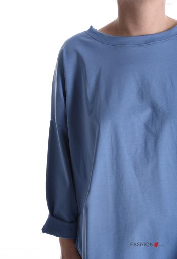 lange ärmel u-boot ausschnitt Langarmshirt aus Baumwolle - ph 4