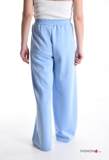 Pantalone sportivo wide leg con tasche con elastico - ph 2