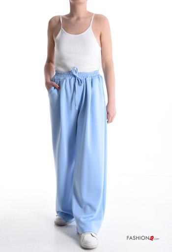 Pantalone sportivo wide leg con tasche con elastico - ph 5
