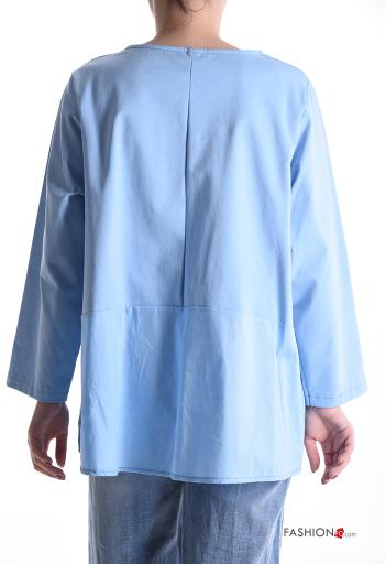 Maglietta a manica lunga in Cotone asimmetrico girocollo - ph 2