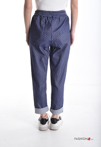 Pantalone Fantasia pois con tasche con elastico - ph 2