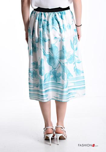 Saia midi Floral com elástico - ph 2