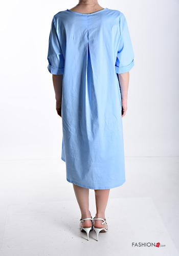 Robe en Coton avec poches manches à trois-quarts - ph 2