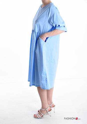 Robe en Coton avec poches manches à trois-quarts - ph 3