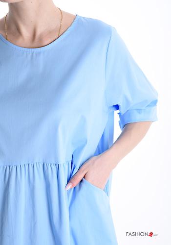 Robe en Coton avec poches manches à trois-quarts - ph 4