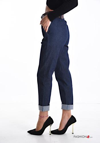 Pantalone in Cotone con cintura con tasche - ph 3