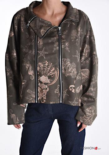 lange ärmel Jacke Rollkragen- mit Reißverschluss - ph 1