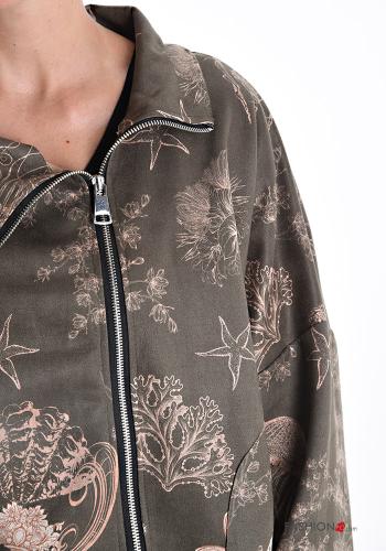 lange ärmel Jacke Rollkragen- mit Reißverschluss - ph 4