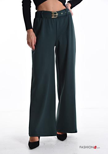 wide leg Hose aus Baumwolle mit Gürtel - ph 1