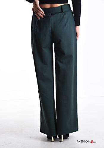 wide leg Hose aus Baumwolle mit Gürtel - ph 2