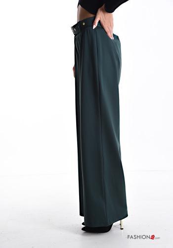 wide leg Hose aus Baumwolle mit Gürtel - ph 3