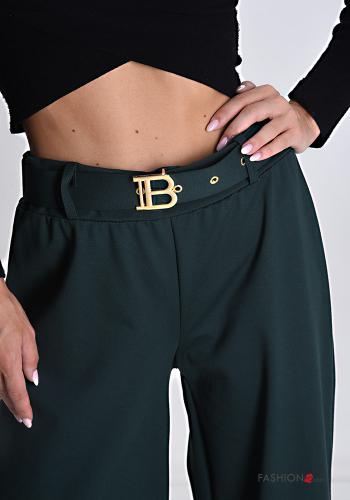wide leg Hose aus Baumwolle mit Gürtel - ph 4