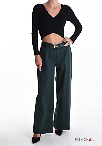 wide leg Hose aus Baumwolle mit Gürtel - ph 5