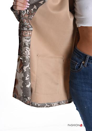 Giacca maniche lunghe senza fodera con bottoni con tasche - ph 6
