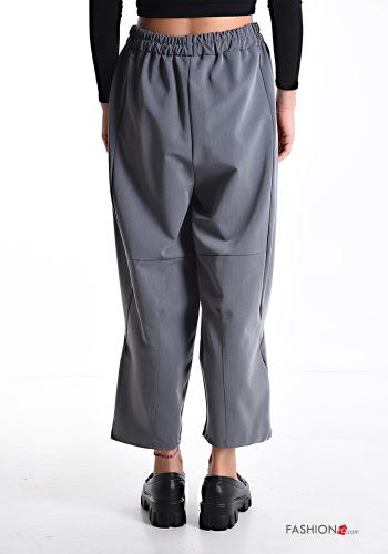 wide leg Hose mit Taschen mit gummizug - ph 2