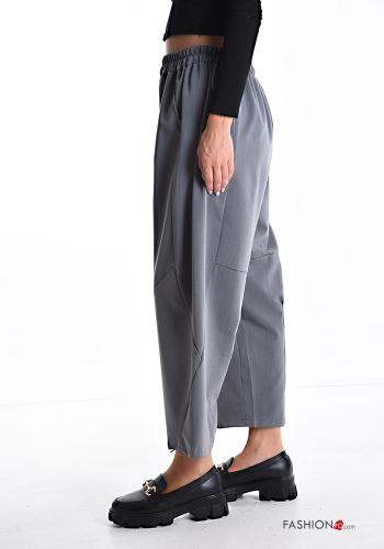 wide leg Hose mit Taschen mit gummizug - ph 3