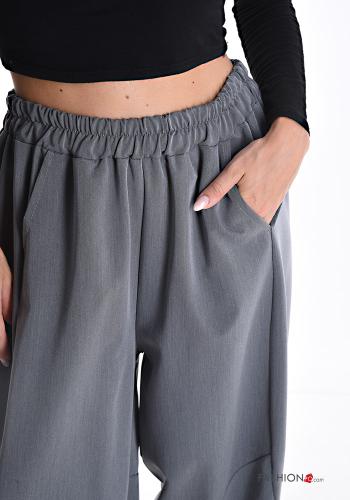 wide leg Hose mit Taschen mit gummizug - ph 4