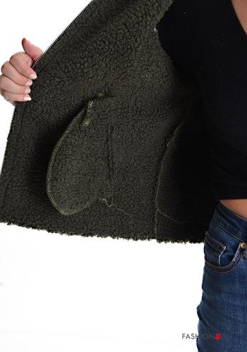 Smanicato ecopelle senza fodera con tasche con zip - ph 6