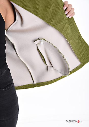 Casaco curto com botões com bolsos sem forro - ph 6