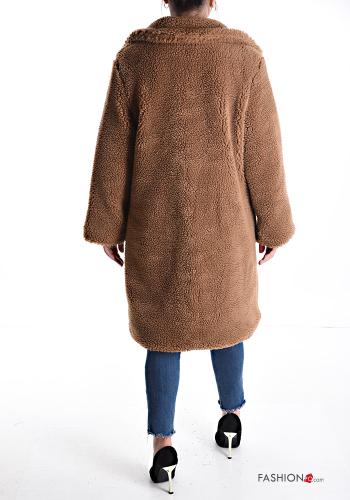 Manteau Teddy Bear avec poches avec doublure à boutons - ph 2