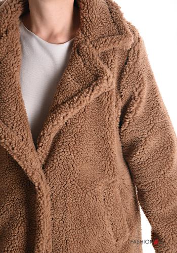 Manteau Teddy Bear avec poches avec doublure à boutons - ph 4