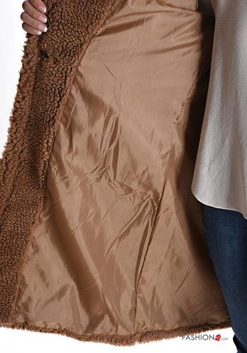 Manteau Teddy Bear avec poches avec doublure à boutons - ph 5