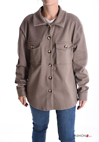 long sleeve with collar Jacket with buttons without lining with pockets - ph 1