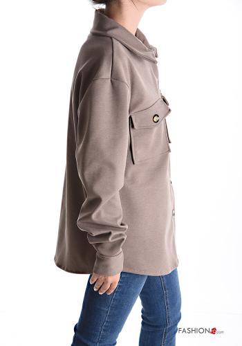 long sleeve with collar Jacket with buttons without lining with pockets - ph 3