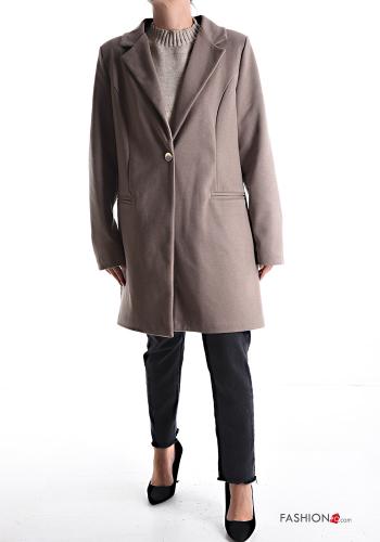 Cappotto con fodera con bottoni con tasche - ph 1