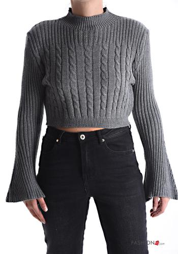 Ribbed mini long sleeve Sweater Rollneck - ph 1